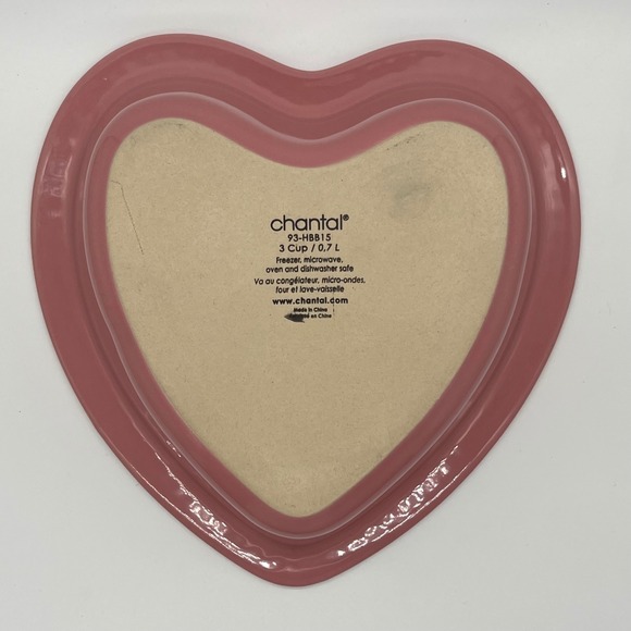 Chantal Heart Bowl Pink 3 Cup 0.7L Freezer Microwave Oven Dishwasher Safe - Picture 3 of 6